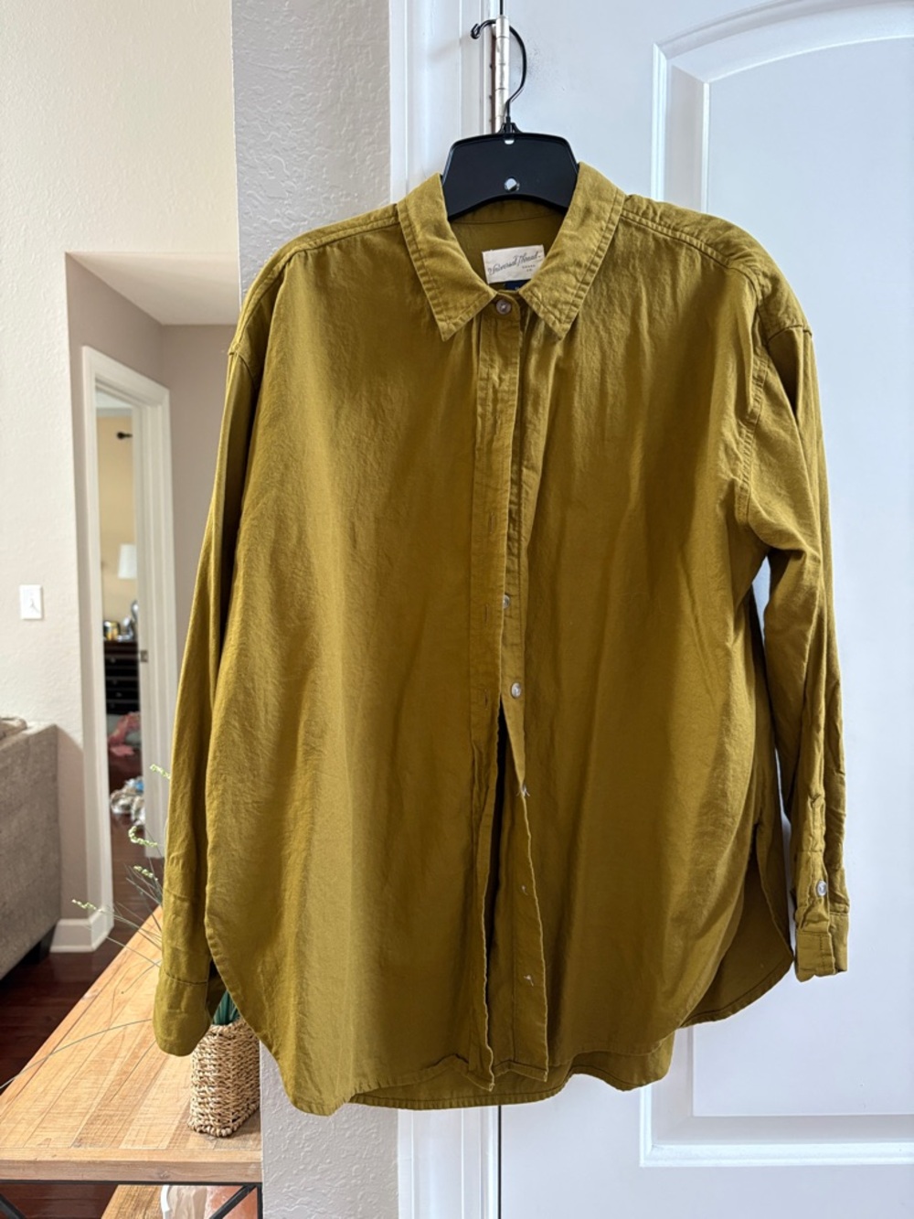 Women’s Olive Green Button-Up Shirt